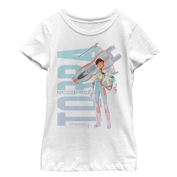 Girl_s Star Wars Resistance Torra Watercolor Print T-Shirt