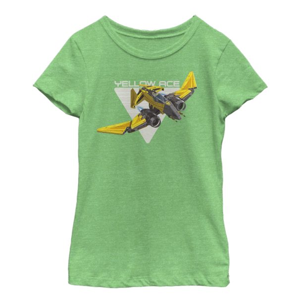 Girl_s Star Wars Resistance Yellow Ace Triangle T-Shirt