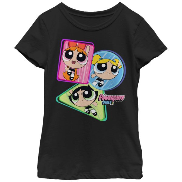 Girl_s The Powerpuff Girls Superhero Shapes T-Shirt