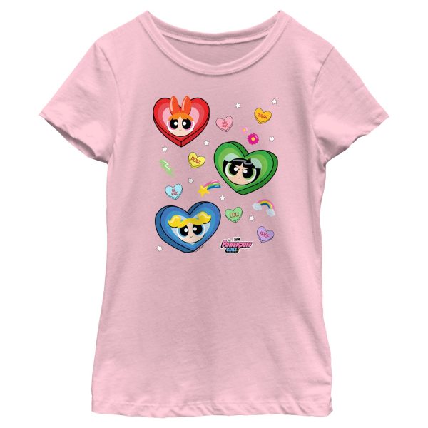 Girl_s The Powerpuff Girls Valentine_s Day Conversation Hearts T-Shirt