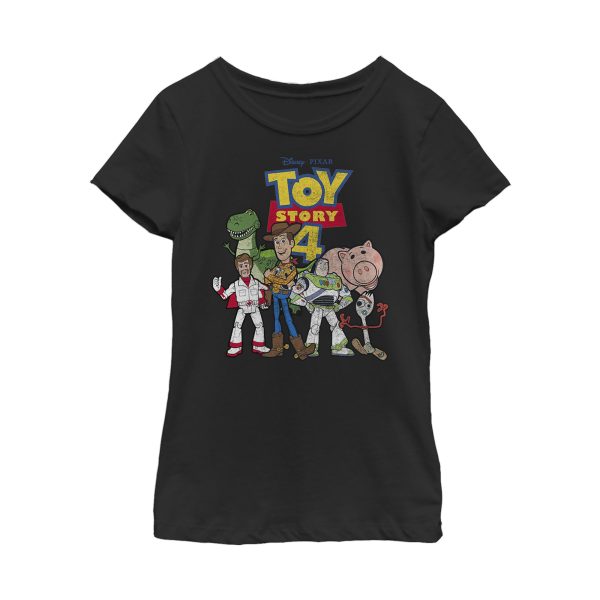 Girl_s Toy Story Character Logo Party T-Shirt