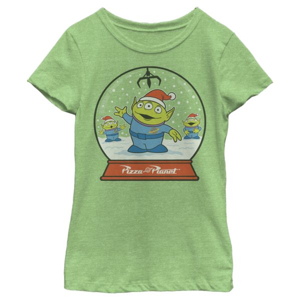 Girl_s Toy Story Christmas Alien Snow Globe T-Shirt