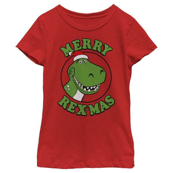 Girl_s Toy Story Christmas Santa Rex T-Shirt