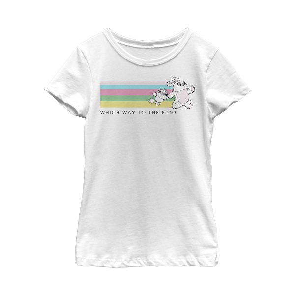 Girl_s Toy Story Ducky & Bunny Fun Rainbow Race T-Shirt