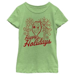 Girl_s Toy Story Forky Happy Holidays T-Shirt