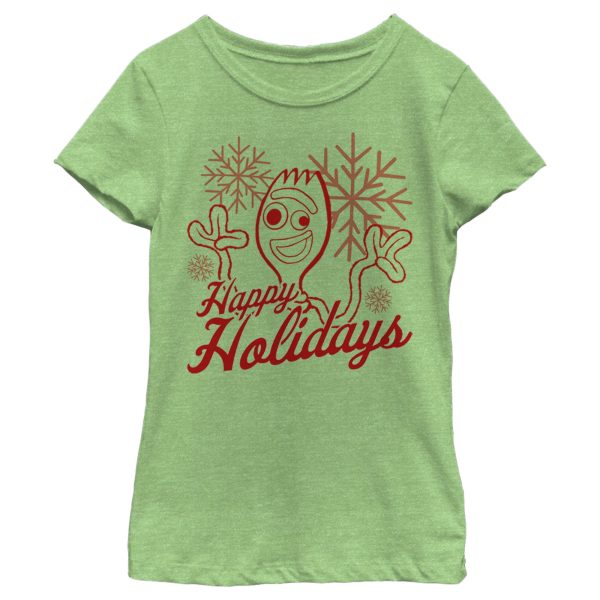 Girl_s Toy Story Forky Happy Holidays T-Shirt