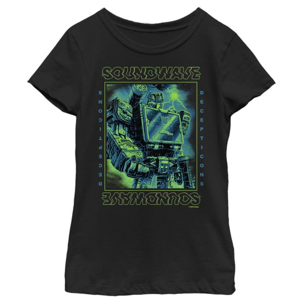 Girl_s Transformers Soundwave Lightning Waves T-Shirt