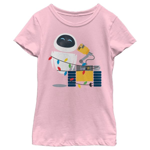 Girl_s Wall-E Eve Christmas Lights T-Shirt