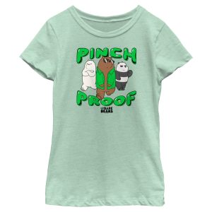 Girl_s We Bare Bears St. Patrick_s Day Pinch Proof T-Shirt