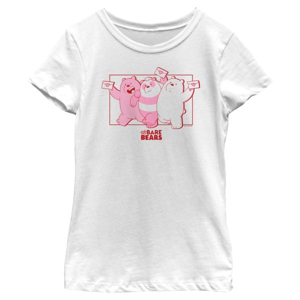 Girl_s We Bare Bears Valentine_s Day Letters T-Shirt