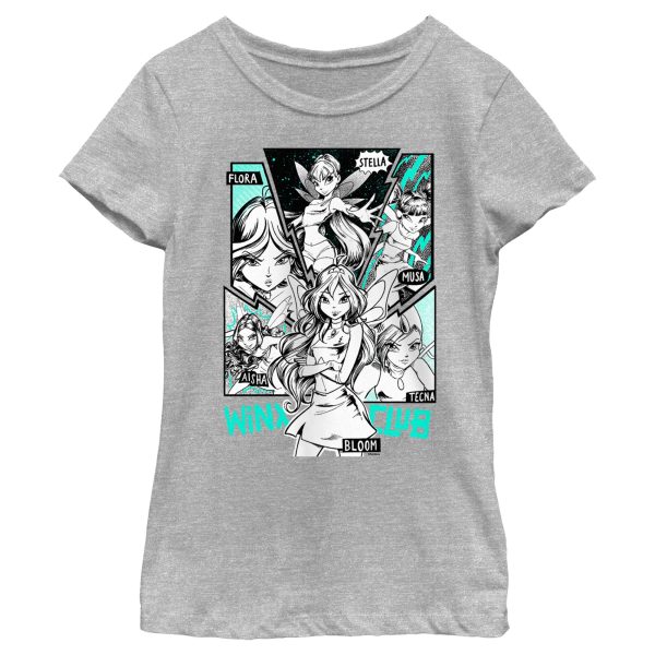 Girl_s Winx Club Comic Box-up Group T-Shirt