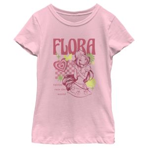Girl_s Winx Club Flora Fairies Rule the World T-Shirt
