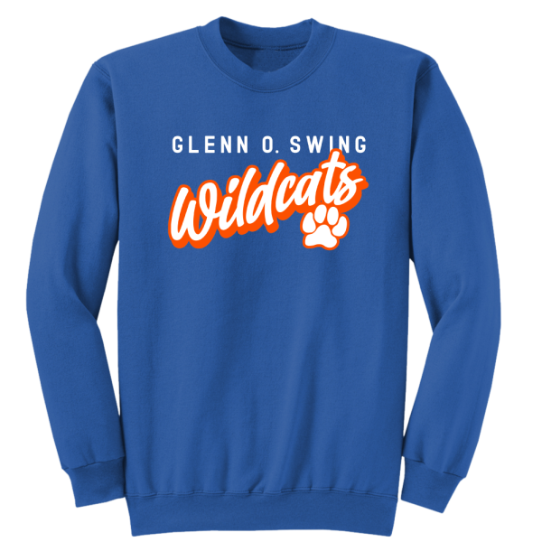 Glenn O Swing Wildcats Script Logo