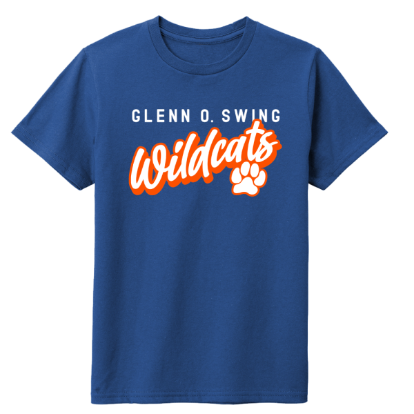 Glenn O Swing Wildcats Script Logo