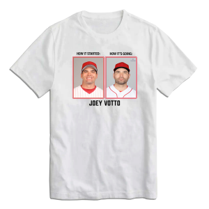 Joey Votto Then & Now MLBPA Tee