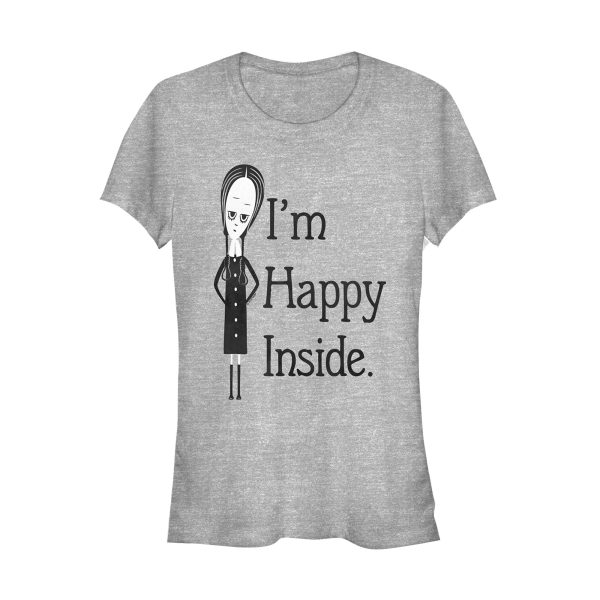 Junior_s Addams Family Wednesday Happy Inside T-Shirt