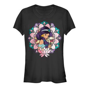 Junior_s Aladdin Jasmine Lotus Flower T-Shirt