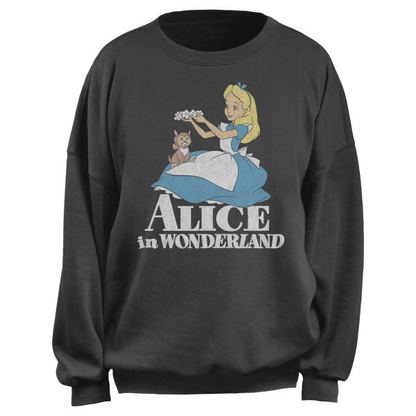 Junior_s Alice in Wonderland Distressed Alice and Dinah Sweatshirt