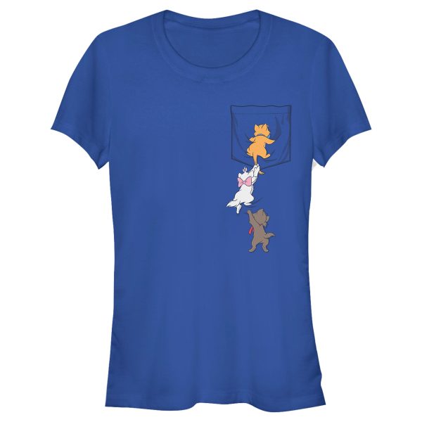 Junior_s Aristocats Kittens Climbing Pocket Badge T-Shirt