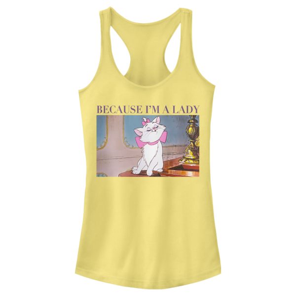 Junior_s Aristocats Marie Photo Because I_m a Lady Racerback Tank Top