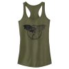 Junior_s Batman Caped Crusader Schematics Racerback Tank Top