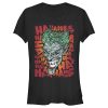 Junior_s Batman Joker Laugh Background Text T-Shirt