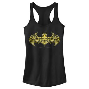 Junior_s Batman Logo Icon Collage Racerback Tank Top