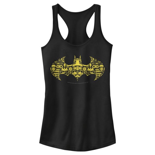 Junior_s Batman Logo Icon Collage Racerback Tank Top