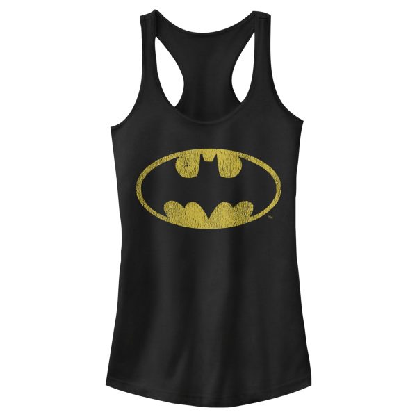 Junior_s Batman Logo Retro Caped Crusader Racerback Tank Top