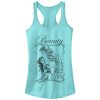 Junior_s Beauty and the Beast Belle Book Tower Racerback Tank Top