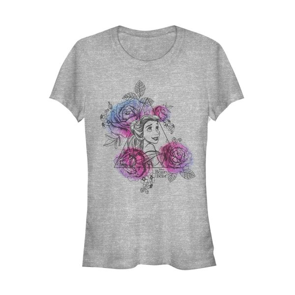 Junior_s Beauty and the Beast Belle Floral Triangle T-Shirt