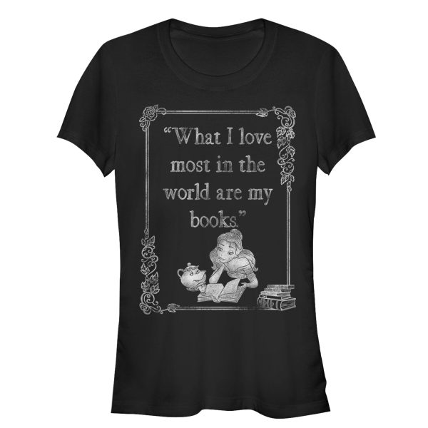 Junior_s Beauty and the Beast Belle Loves Books T-Shirt