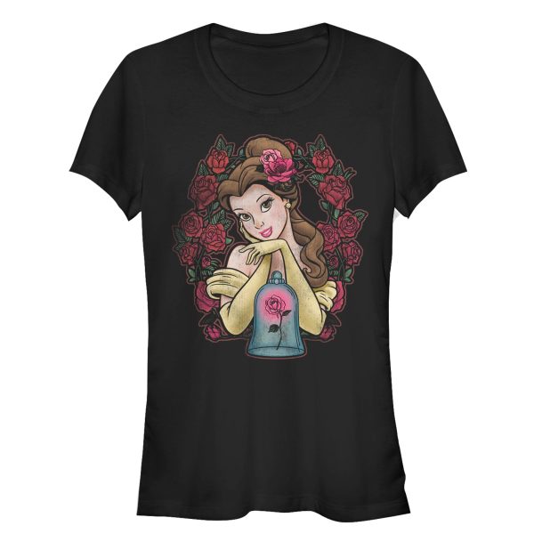 Junior_s Beauty and the Beast Belle Rose Wreath T-Shirt