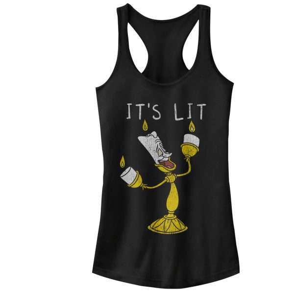 Junior_s Beauty and the Beast Lumiere It_s Lit Racerback Tank Top