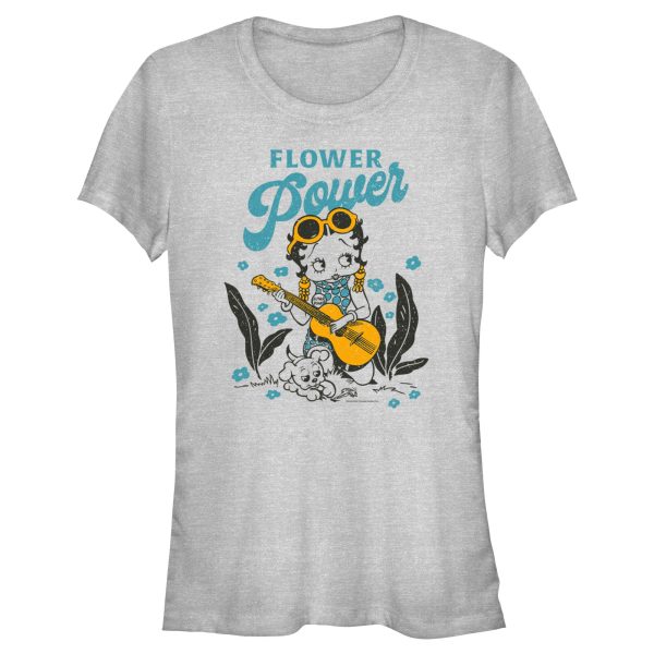 Junior_s Betty Boop Flower Power T-Shirt