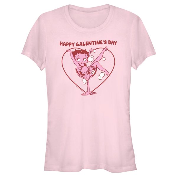 Junior_s Betty Boop Happy Galentine_s Day T-Shirt