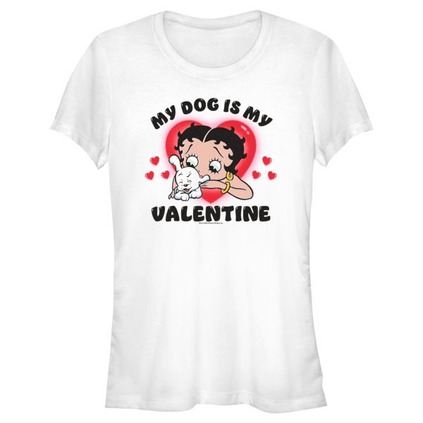 Junior_s Betty Boop My Dog Is My Valentine T-Shirt