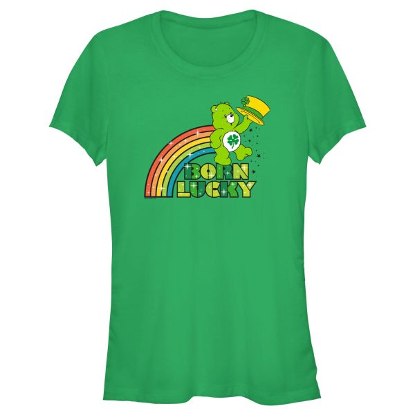 Junior_s Care Bears St. Patrick_s Day Good Luck Bear Born Lucky Rainbow T-Shirt