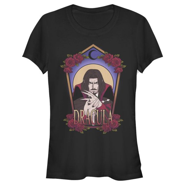 Junior_s Castlevania Dracula Rose Frame T-Shirt