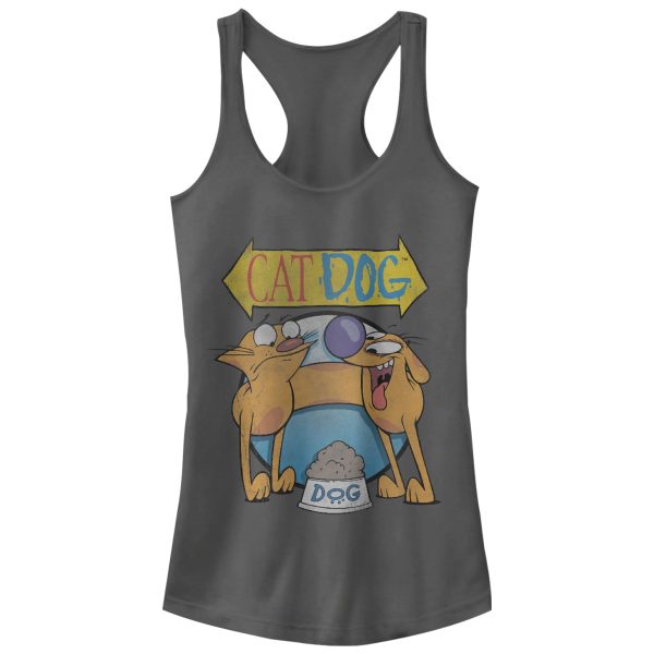 Junior_s CatDog Food Fight Racerback Tank Top