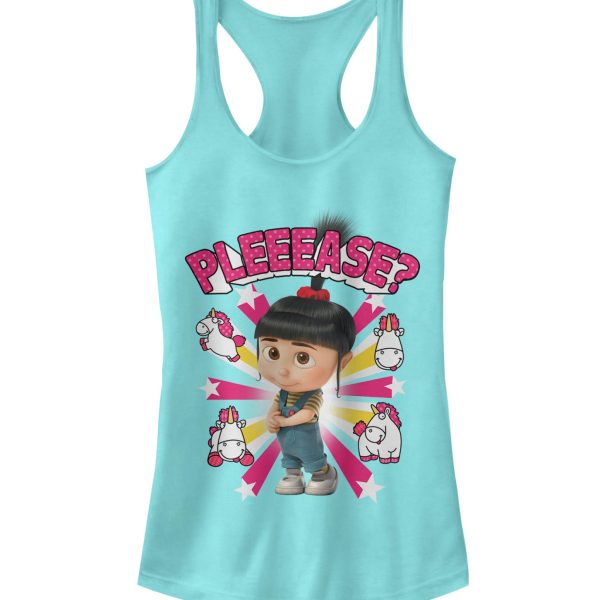 Junior_s Despicable Me Agnes Please Racerback Tank Top