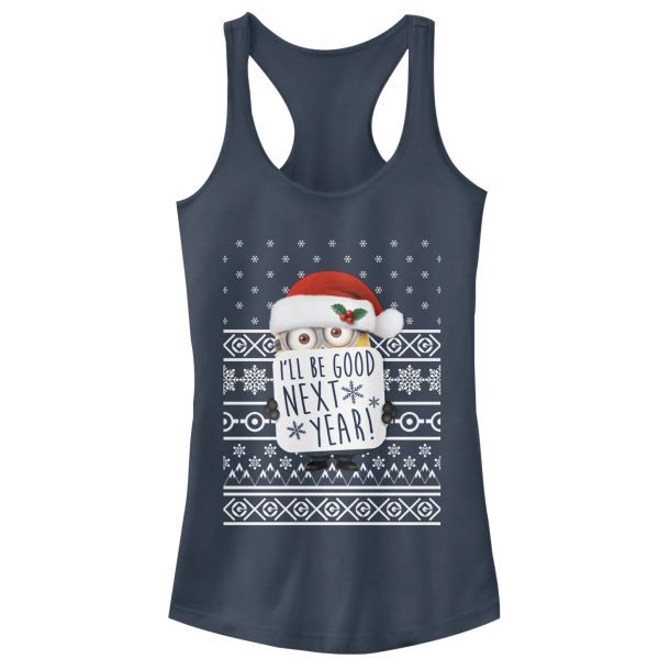 Junior_s Despicable Me Christmas Good Minion Racerback Tank Top