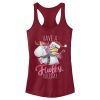 Junior_s Despicable Me Christmas Minions Have A Fluffy Day Unicorn Racerback Tank Top