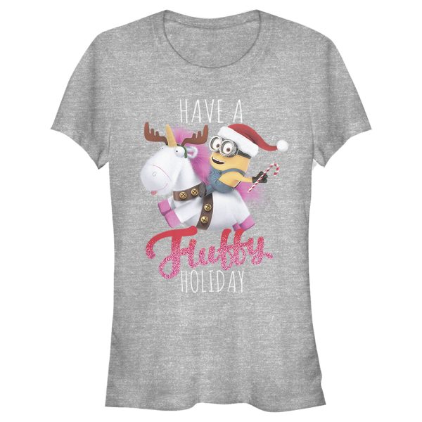 Junior_s Despicable Me Christmas Minions Have A Fluffy Day Unicorn T-Shirt