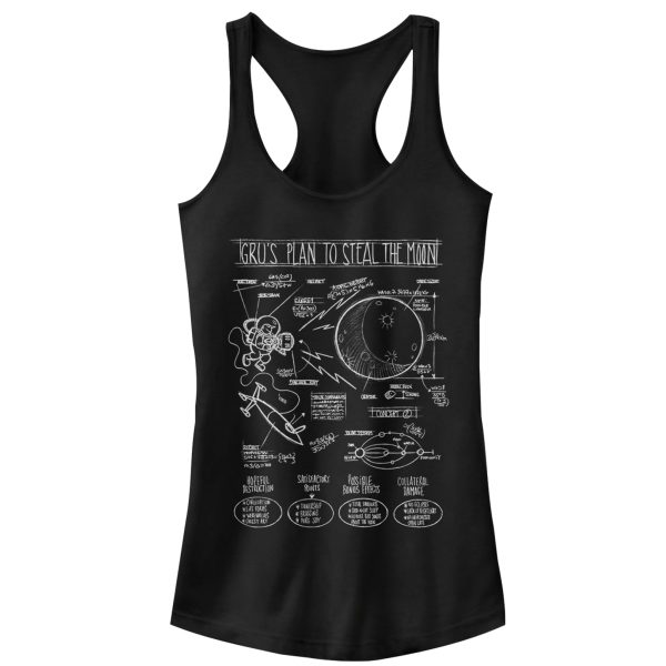 Junior_s Despicable Me Gru Plans to Steal Moon Racerback Tank Top