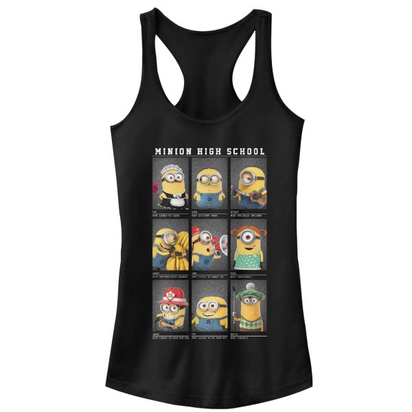 Junior_s Despicable Me Minion High School Yearbook Racerback Tank Top