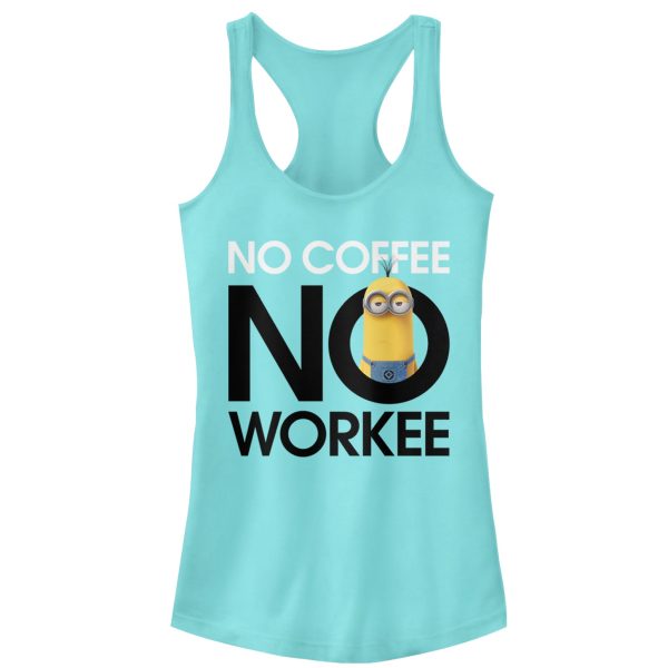 Junior_s Despicable Me Minion No Coffee Racerback Tank Top