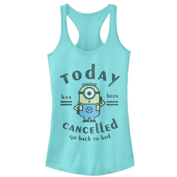 Junior_s Despicable Me Minion Today Cancelled Racerback Tank Top