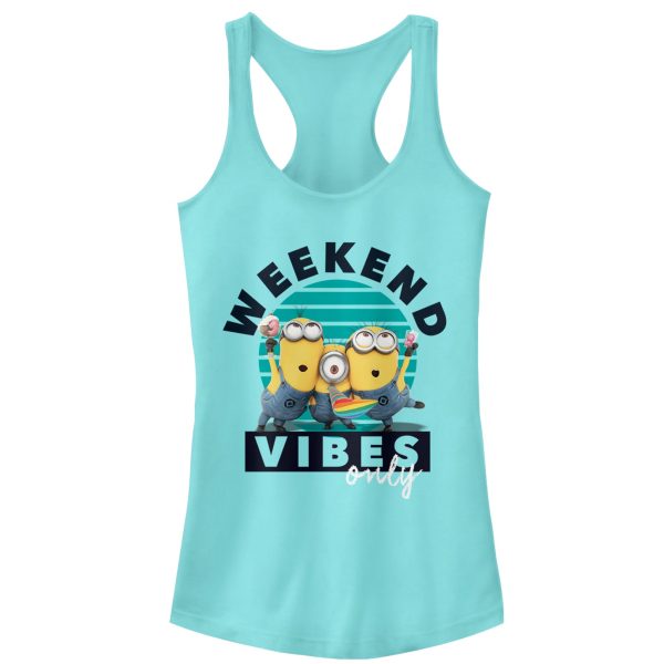 Junior_s Despicable Me Minion Weekend Vibes Racerback Tank Top