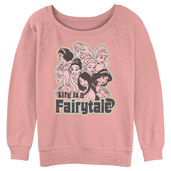 Junior_s Disney Black and White Princesses Life is a Fairytale Sweatshirt